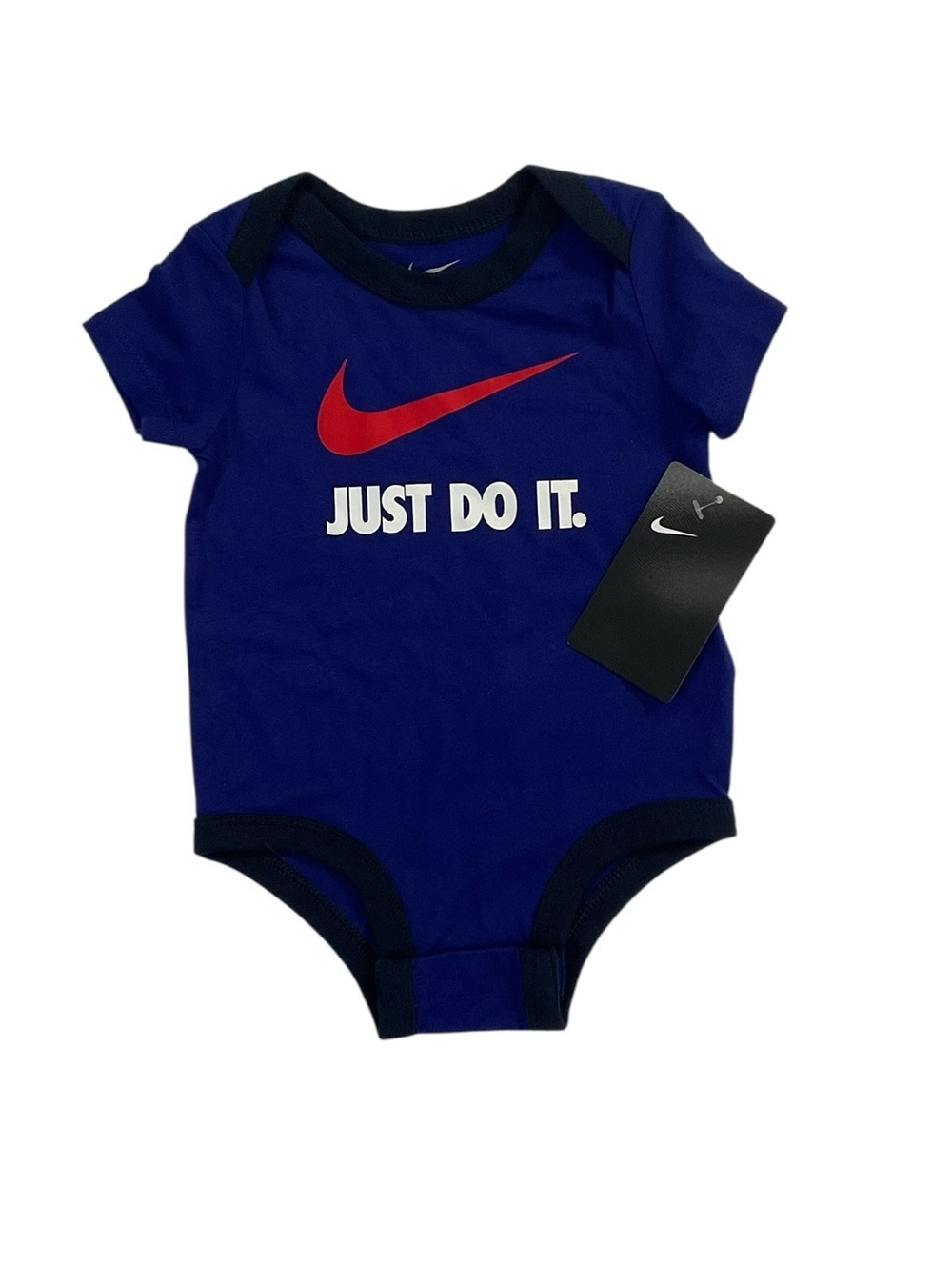 Nike Just Do It Baby Bodysuit Onesie Blue Red 6M NWT